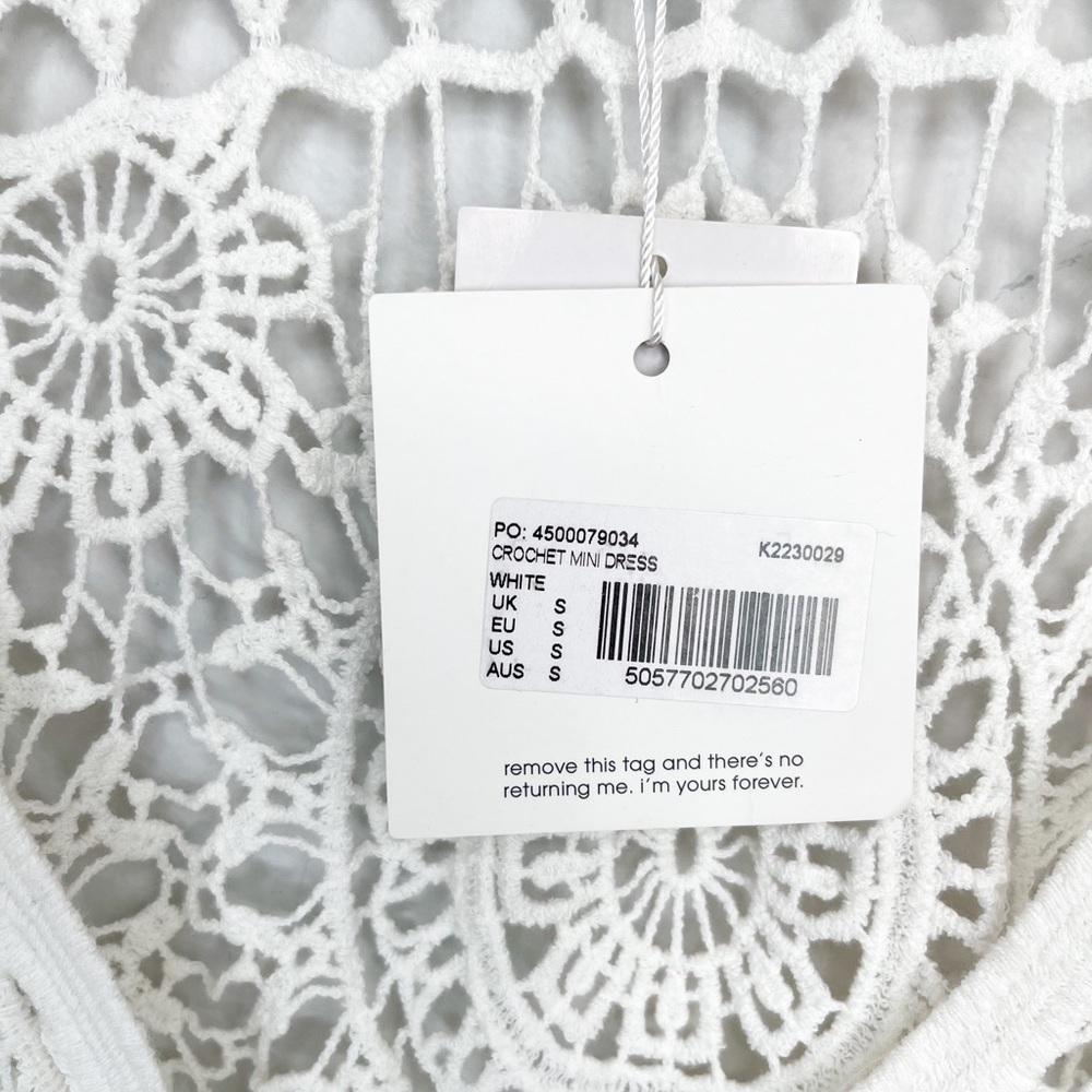 Missguided | Crochet Lace Up Mini Dress Coverup - Picture 15 of 16